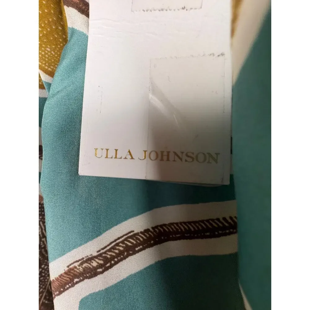 Ulla Johnson Anita Silk Puff Sleeve Blouse Top NWT Abstract Floral Print Size 2
